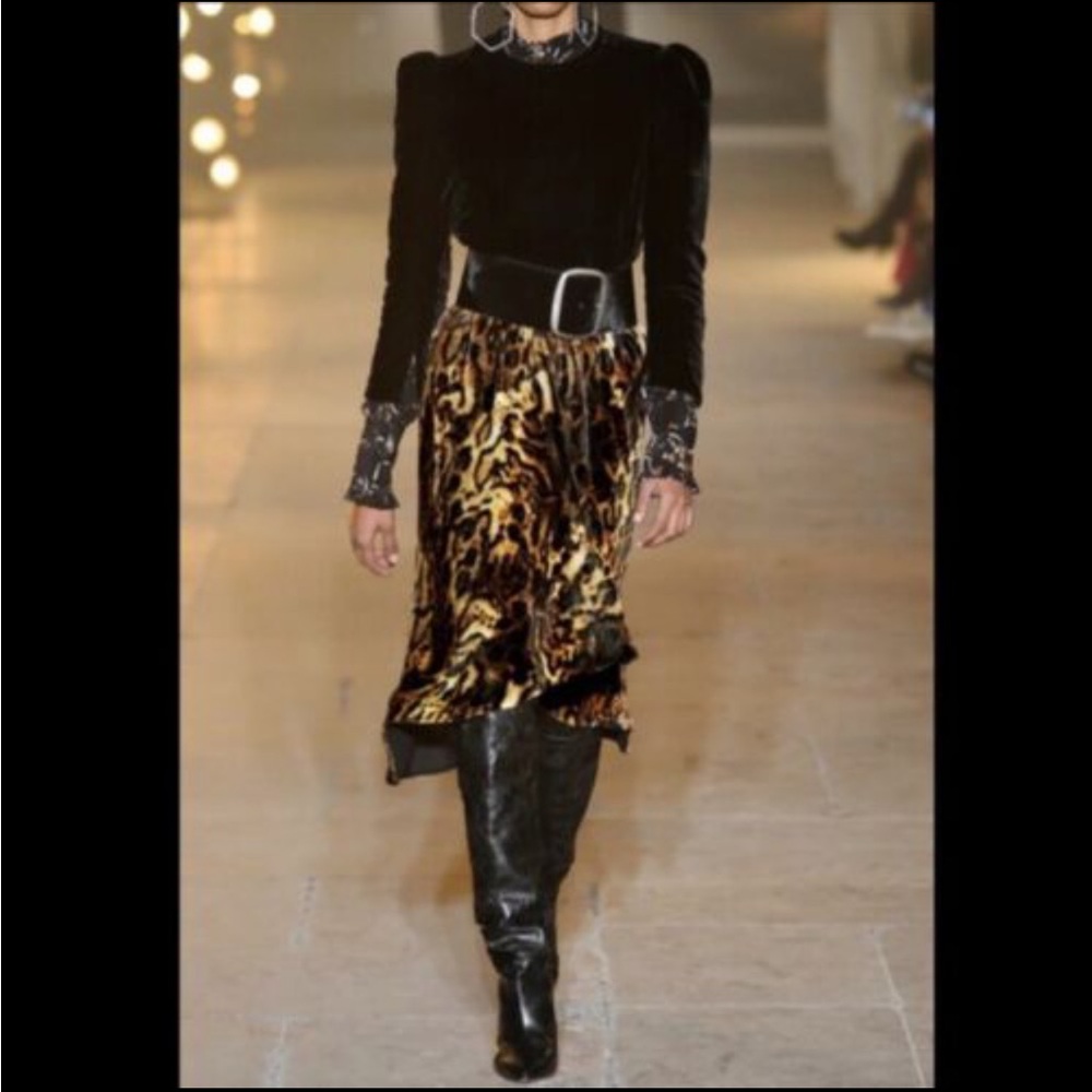 ISABEL MARANT LEOPARD PRINT SKIRT FR40